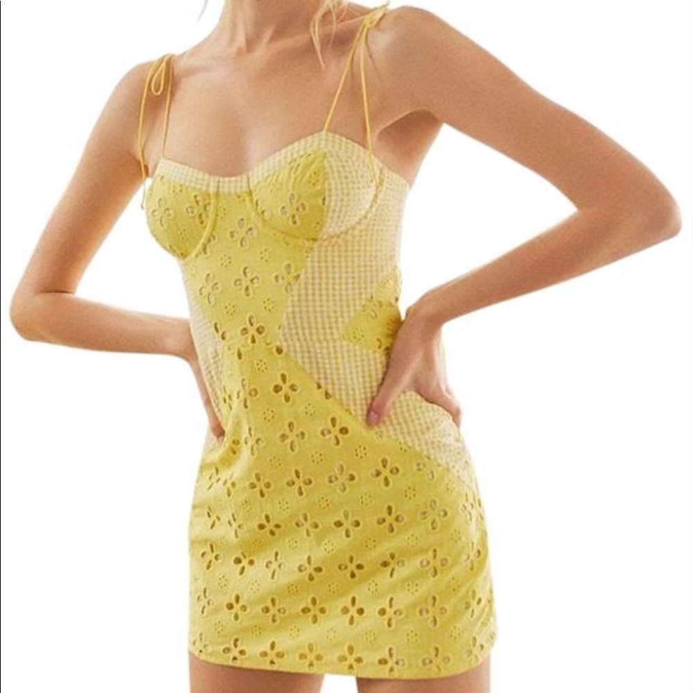 For love and lemons Picnic lace mini dress NWT